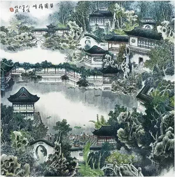 中式园林构图,中国古典园林的八种造景手法图示