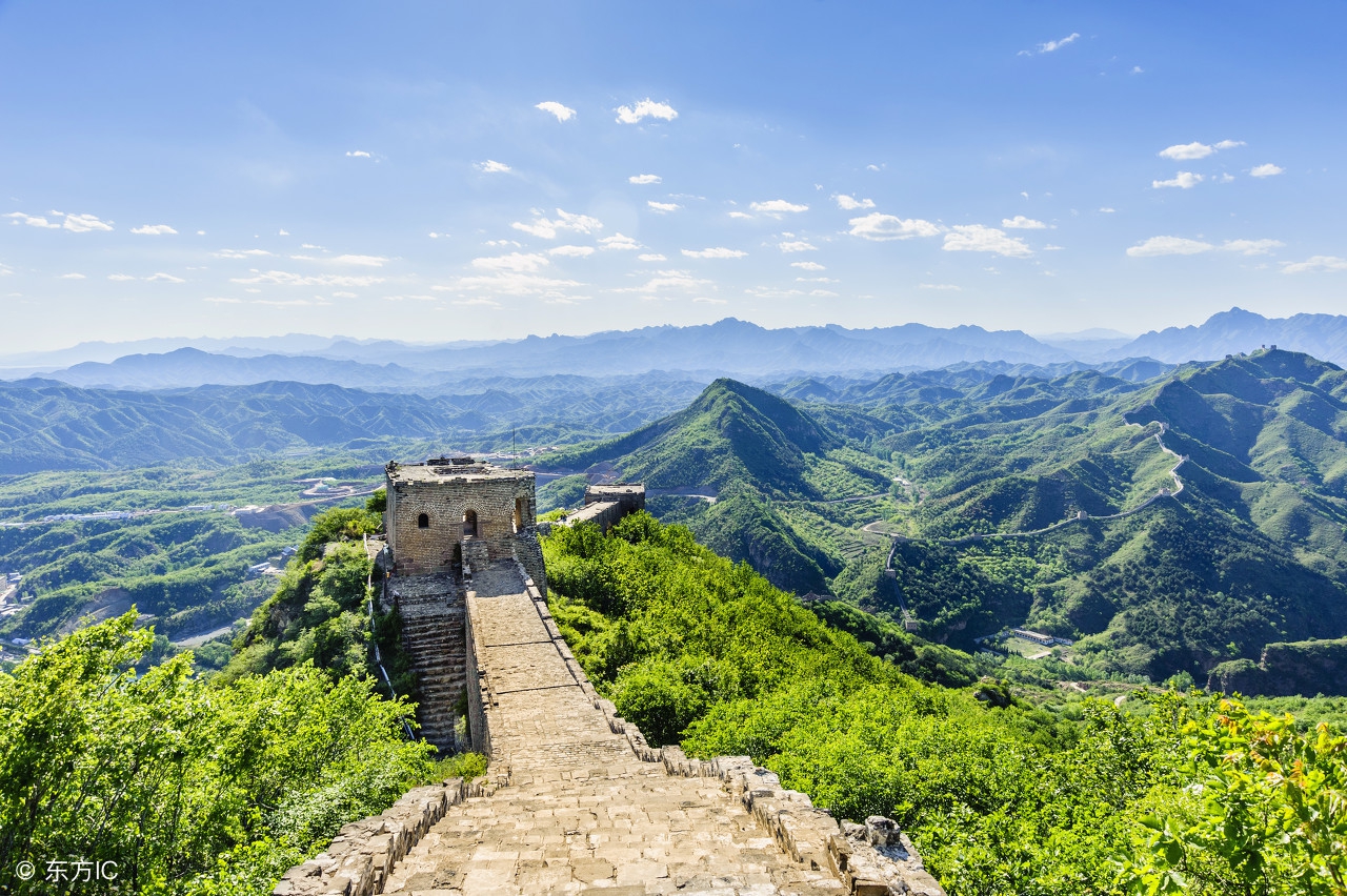 司马台长城鸟瞰古北水镇,北京周边游古北水镇司马台长城