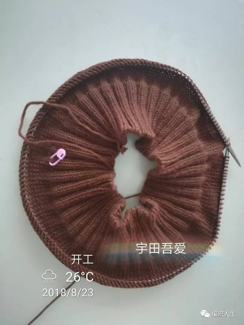 暖暖毛衣编织,儿童圆肩毛衣简单提花