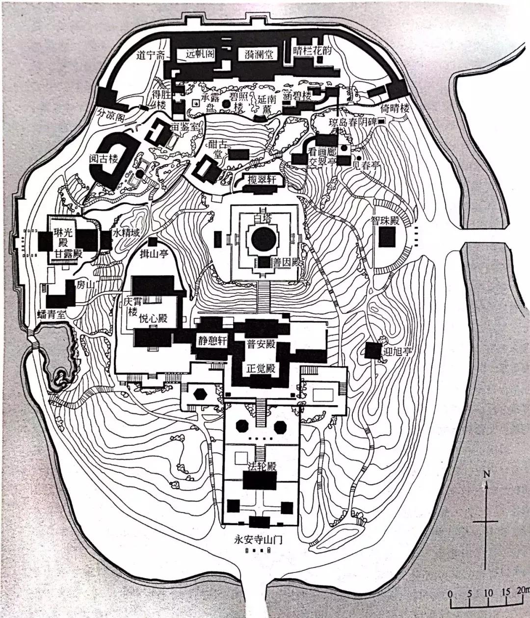 南北方园林造园,中式园林总平面