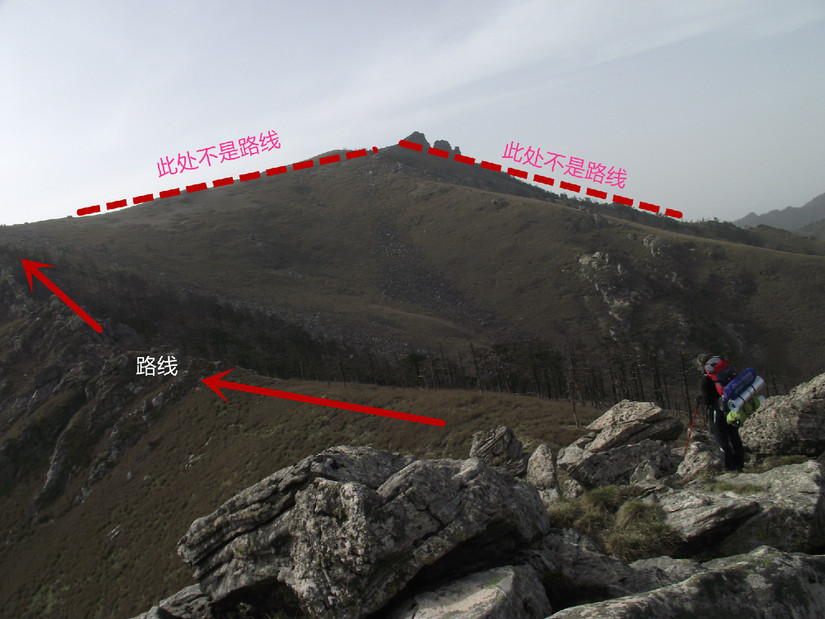 爬鹿角梁路线,鹿角梁路线图