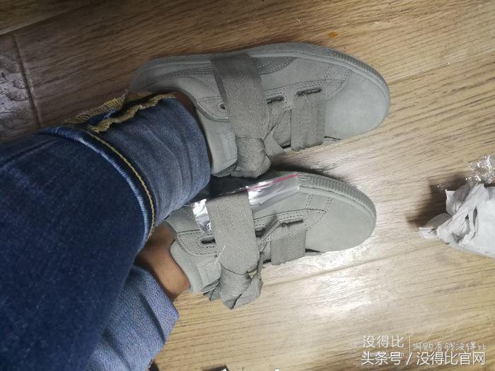 买的puma鞋掉色严重,蝴蝶结puma鞋皮