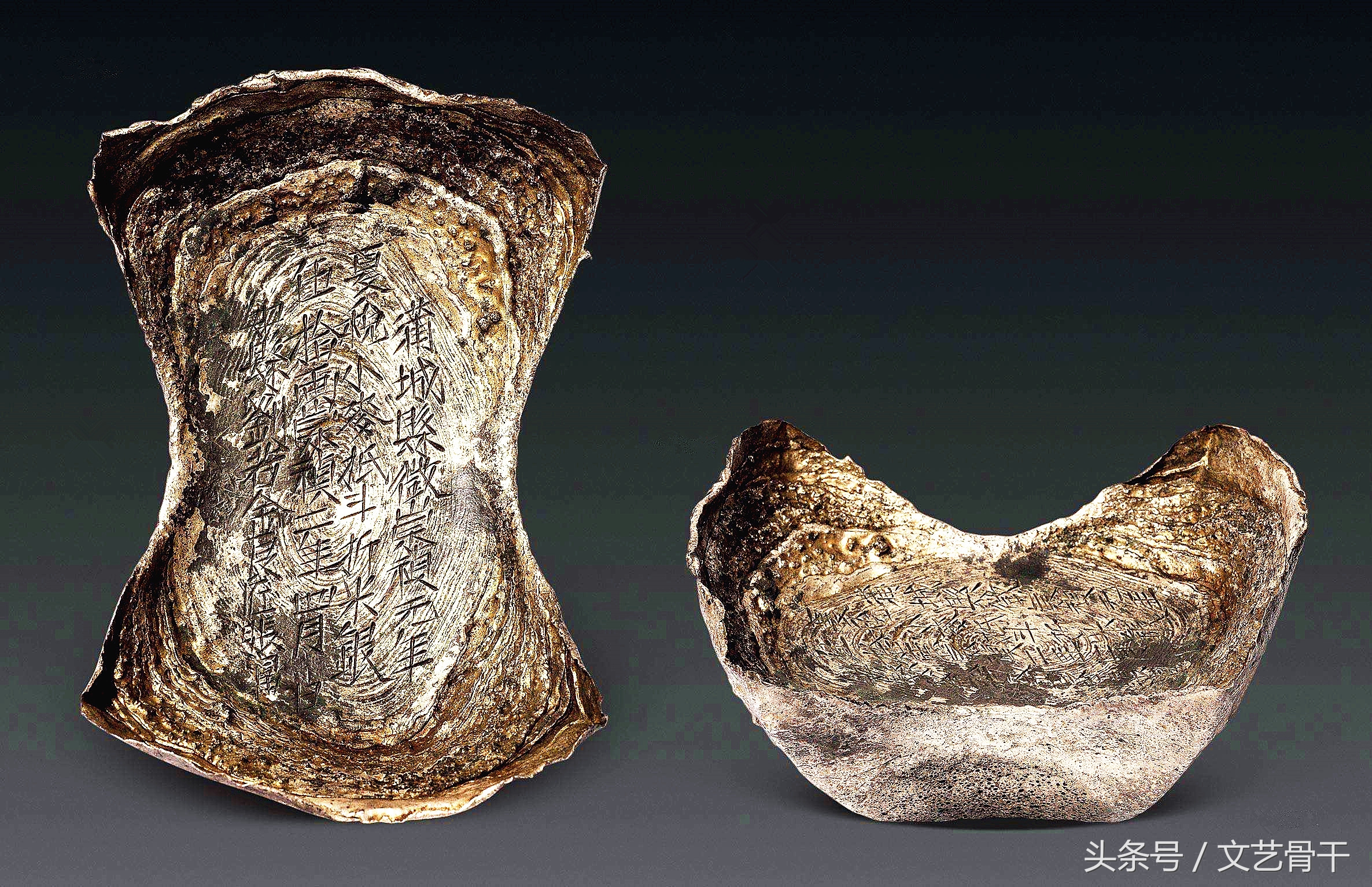 明代湘省银锭50两,古币源兴银锭十两价格