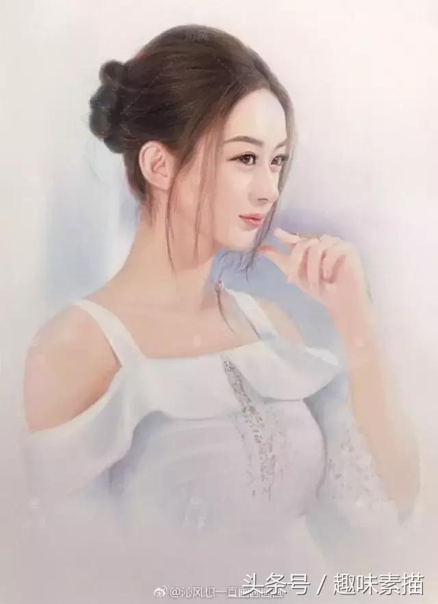 赵丽颖彩铅手绘清晰,赵丽颖彩铅画教程简单