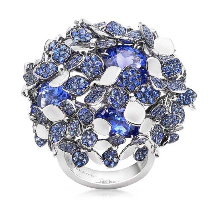 蒂芙尼蓝宝石戒指,蒂芙尼石榴石交叉戒指