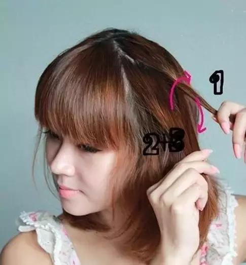 齐肩发发型扎法教程,齐肩发编发教程简单又好看