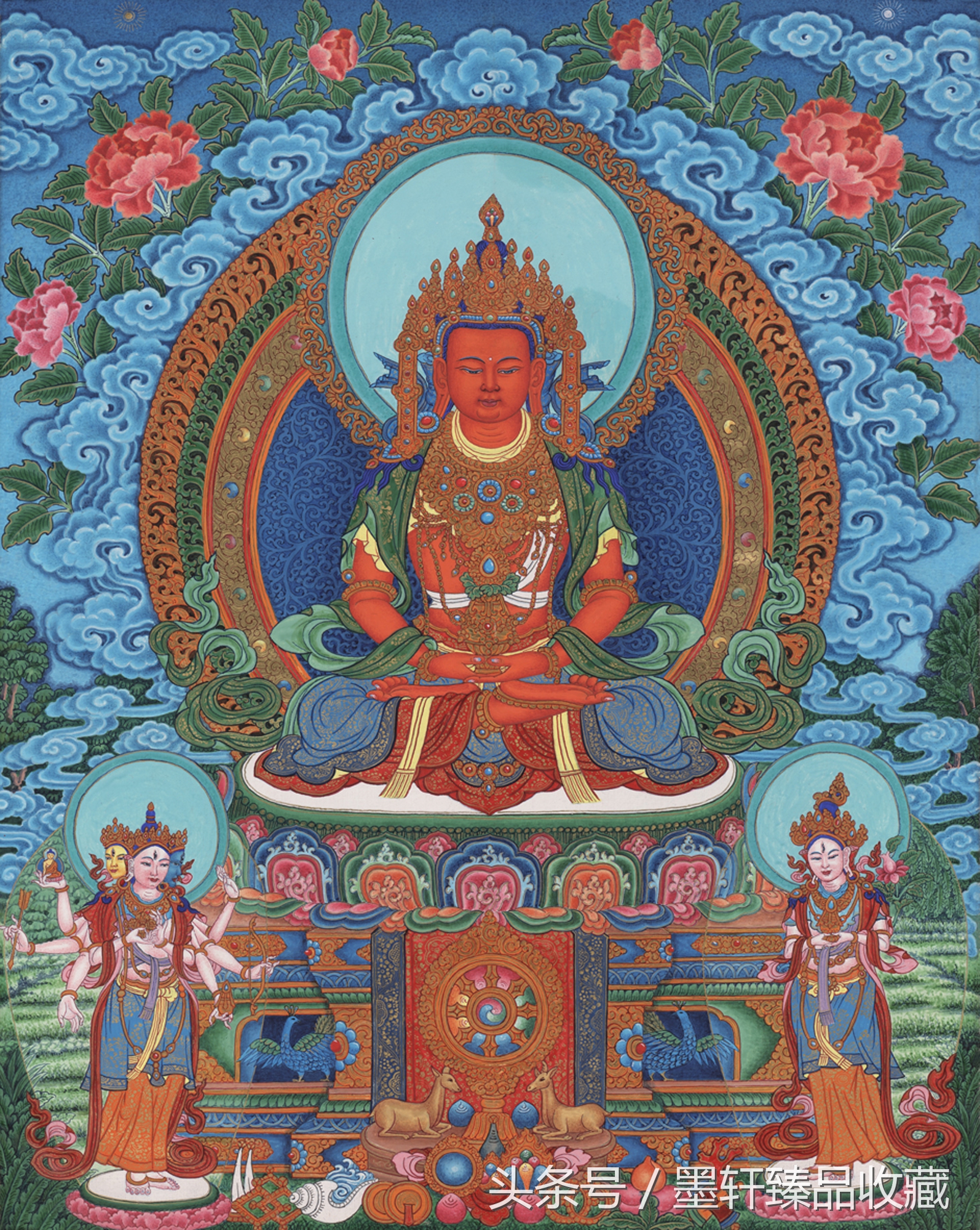 精品唐卡高清图文殊,唐卡古画入门教学视频