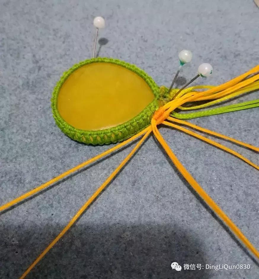 绳编宝石吊坠教程,石头吊坠穿珠子编绳教程