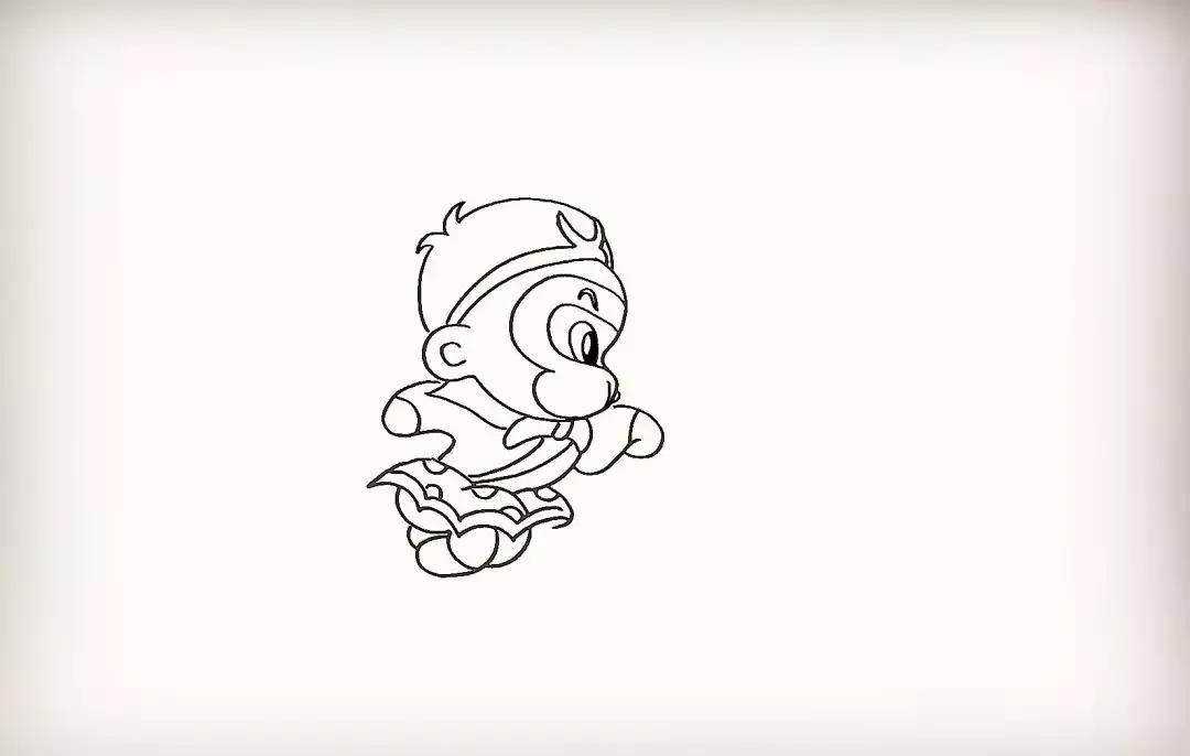 很可爱的孙悟空简笔画,简笔画西游记孙悟空的画法