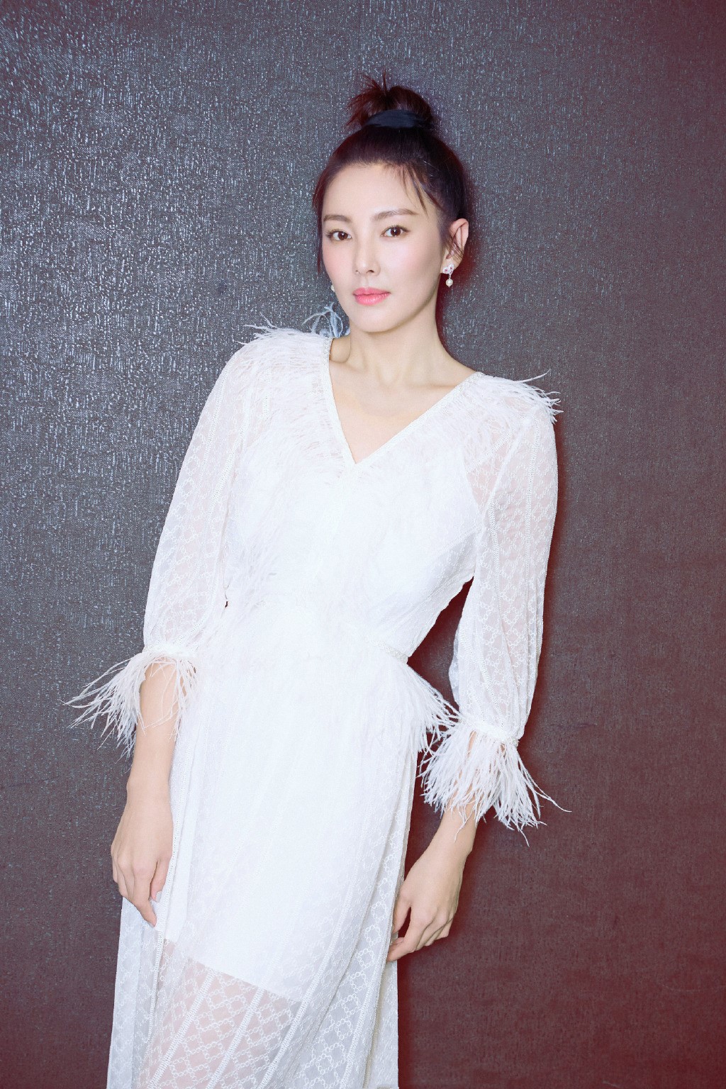 张雨绮甜美风绿色裙子,张雨绮同款粉色连衣裙