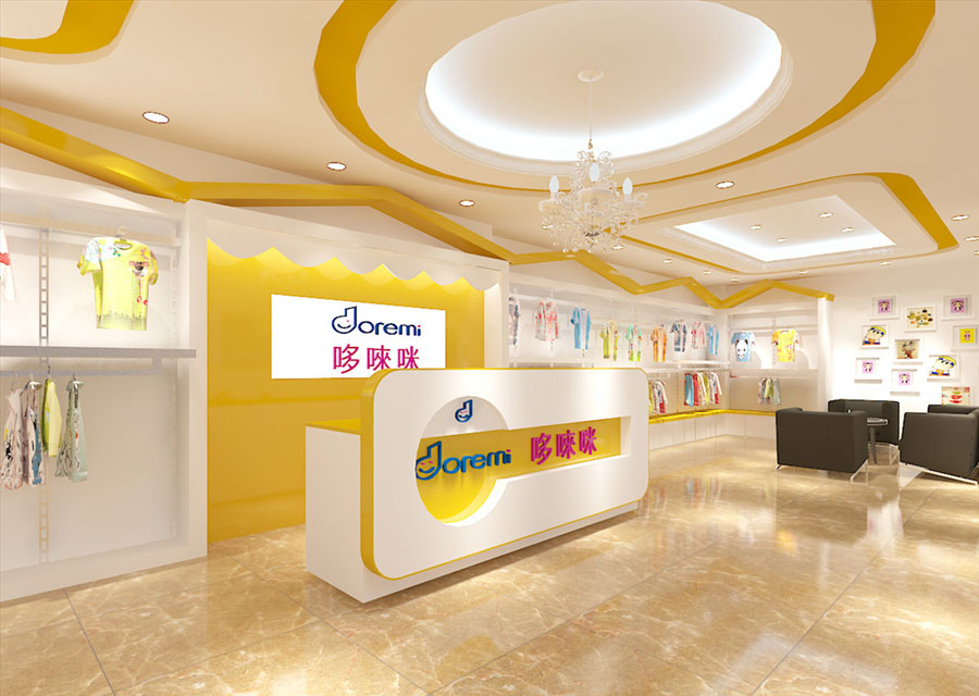 儿童服装店面设计装修效果图,儿童服装专卖店