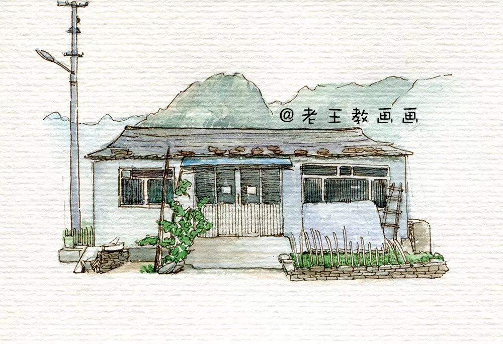 怎么画火车头水彩,写生水彩火车头