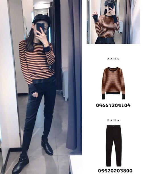 zara黑色侧面开叉针织衫短上衣,zara黑色立领针织衫大嫂同款