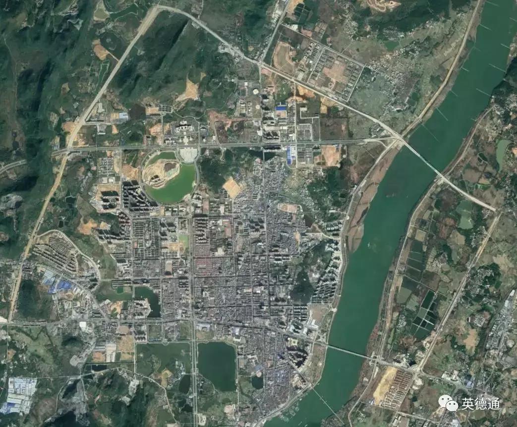 英德卫星图高清大图,航拍英德市最新全景