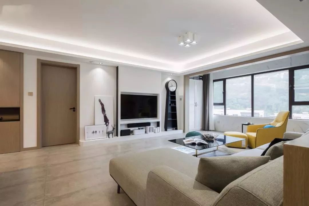 灰色哑光地砖800*800铺贴效果,暖灰色地砖装修效果图现代简约