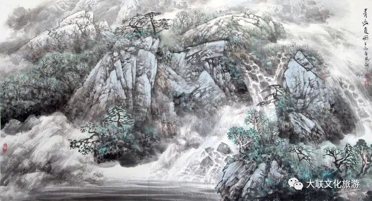 北派山水名家邀请展,荆山楚水山水作品欣赏