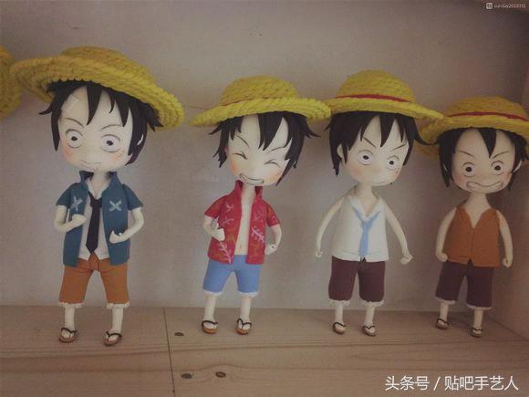 手工拼装路飞手办,怎样用黏土做路飞