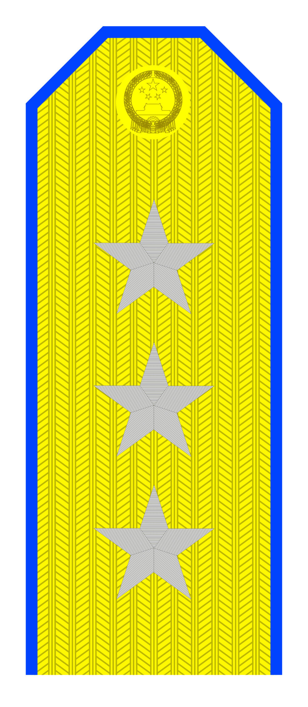 50年代解放军军衔肩章图解,55式上将军衔肩章