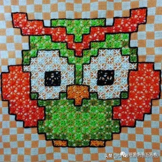 桌布花边的手工刺绣,刺绣桌布diy简单图案