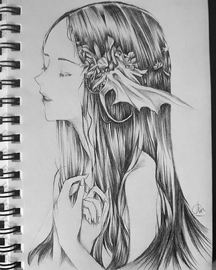 大佬画动漫人物仙气十足手绘,大佬画的古风图手绘