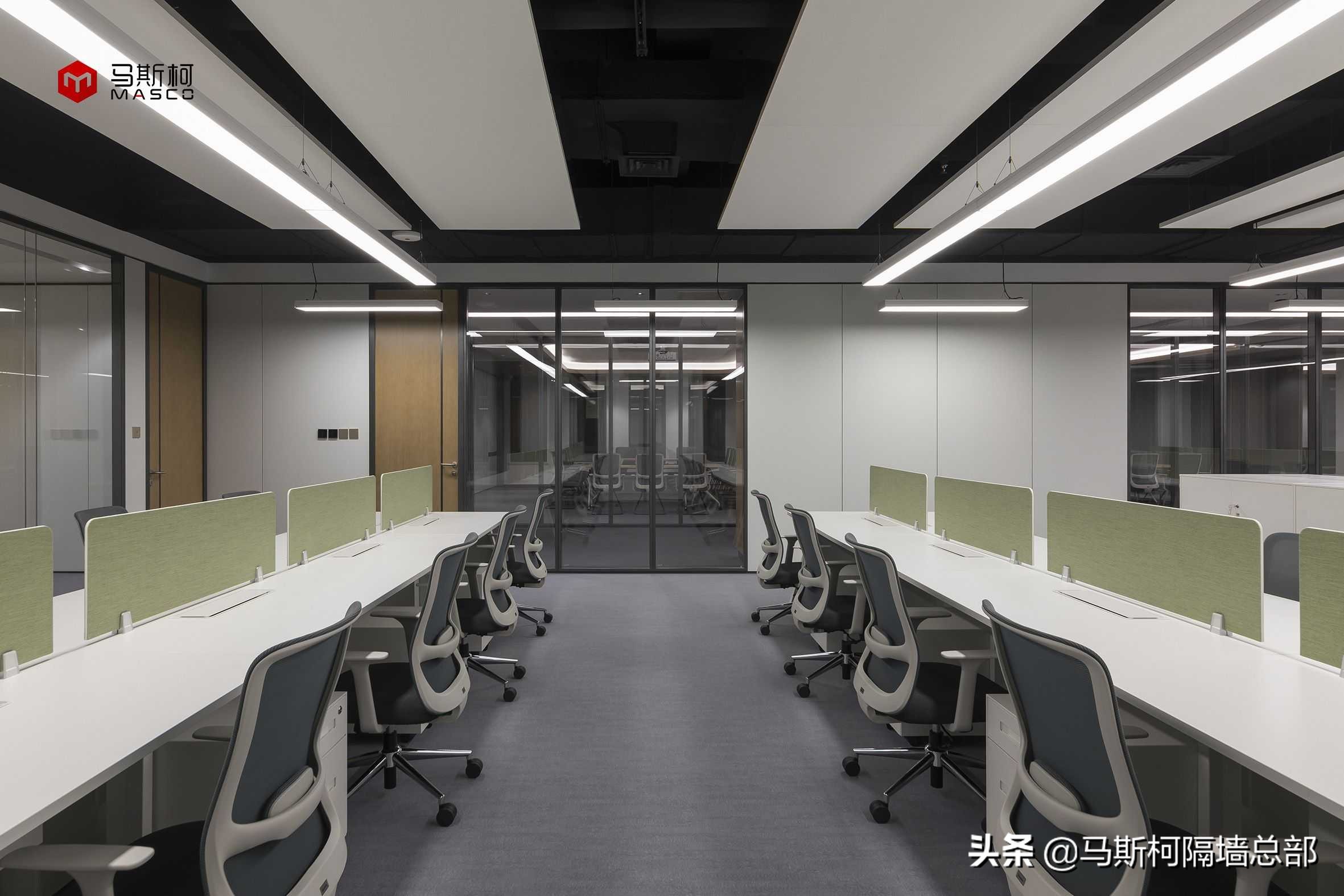 办公室防火玻璃隔断图片,办公室断桥铝防火大玻璃隔断