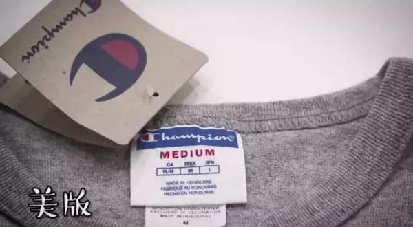 Champion冠军日版和美版啥区别？冠军日版美版大对比~