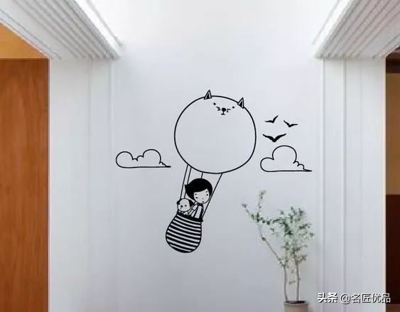 墙壁简单又好看的墙绘,手绘高级感墙面