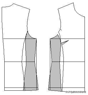 双排扣三开身女西装制版,服装制版的结构图