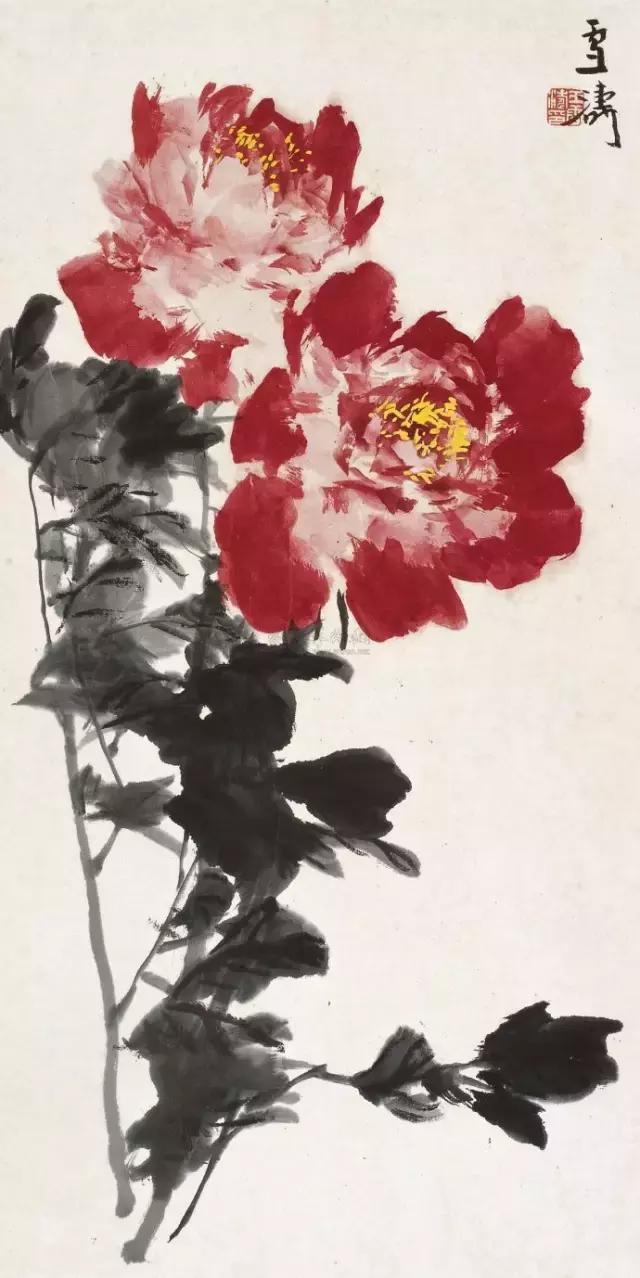 墨尔本写意牡丹的画法教程,小写意国画牡丹叶子的画法