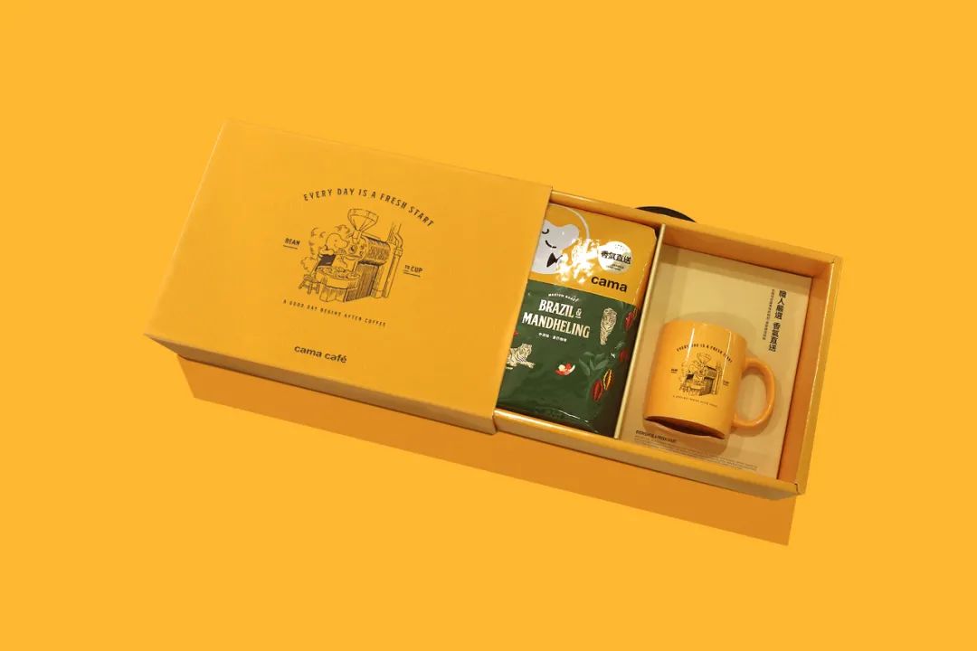 包装别致的咖啡包装欣赏,咖啡包装设计几何风格