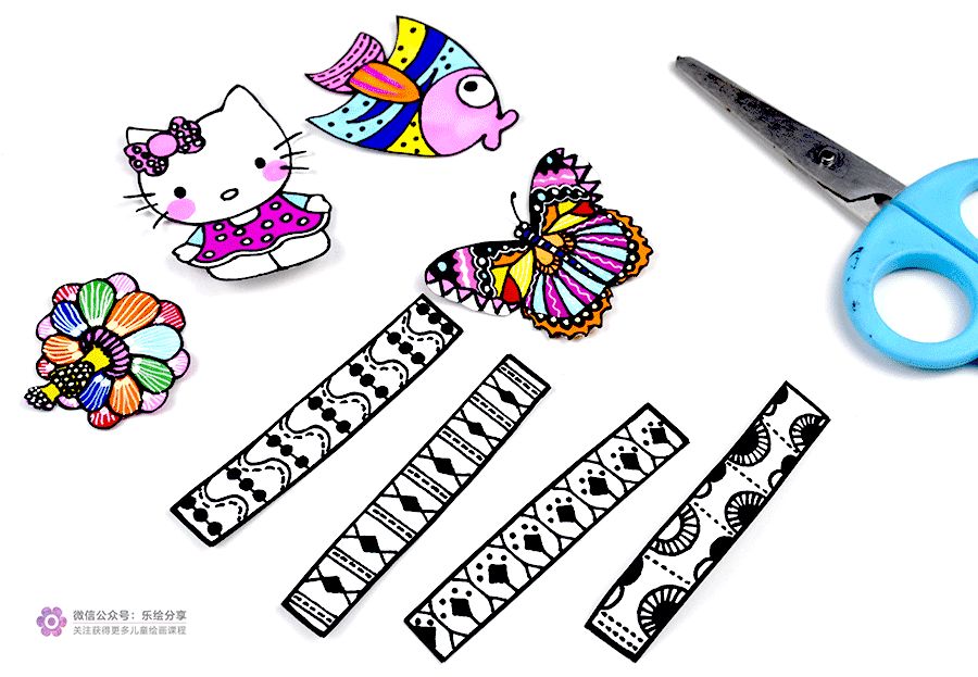 欢欢喜喜过大年手工绘画,儿童绘画填色和手工艺术