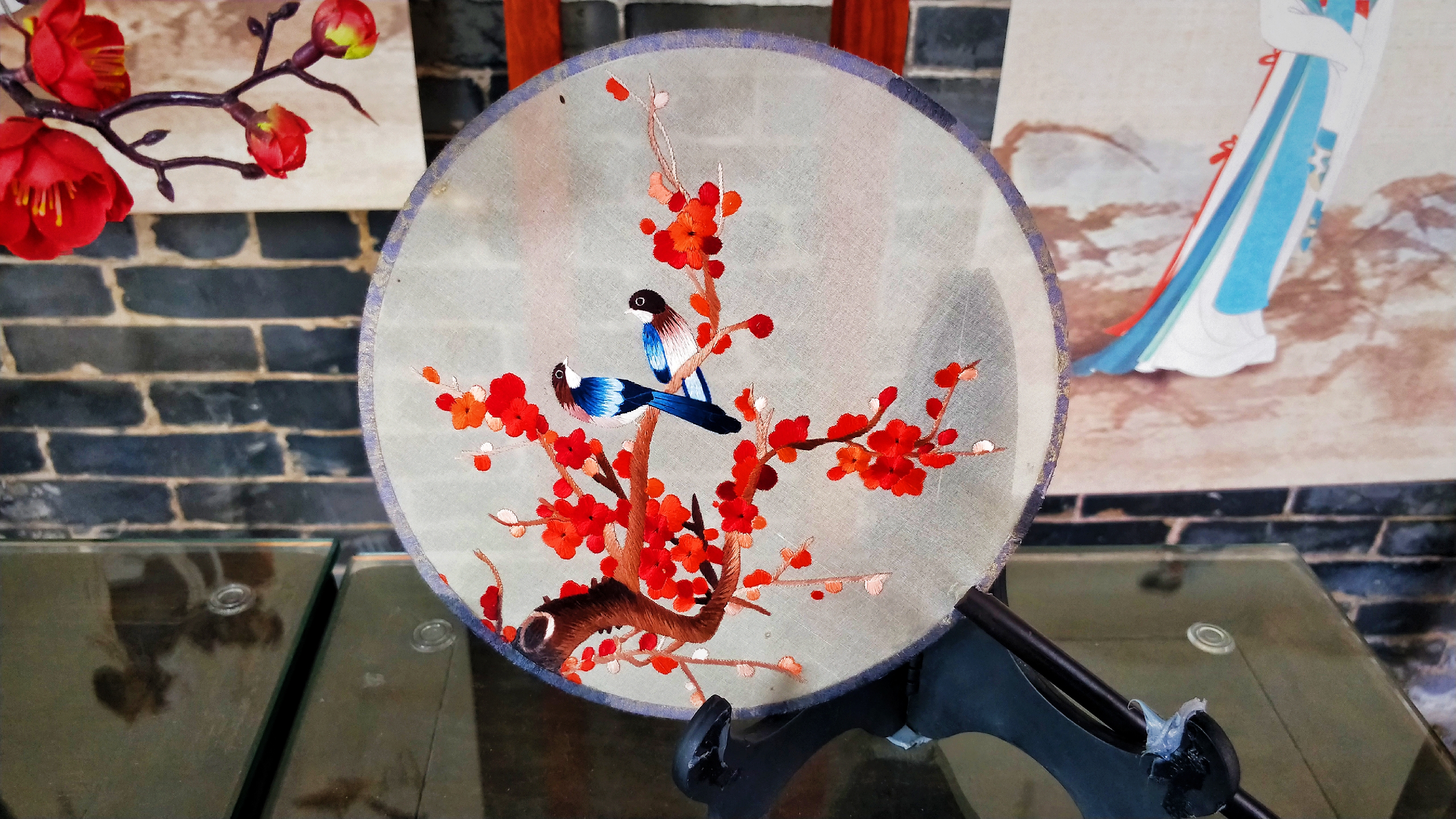 羊城八景彩色玻璃,顺德清晖园羊城八景图片