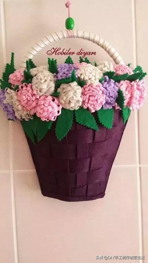 不织布手工花朵diy图册,制作不织布diy手工小花