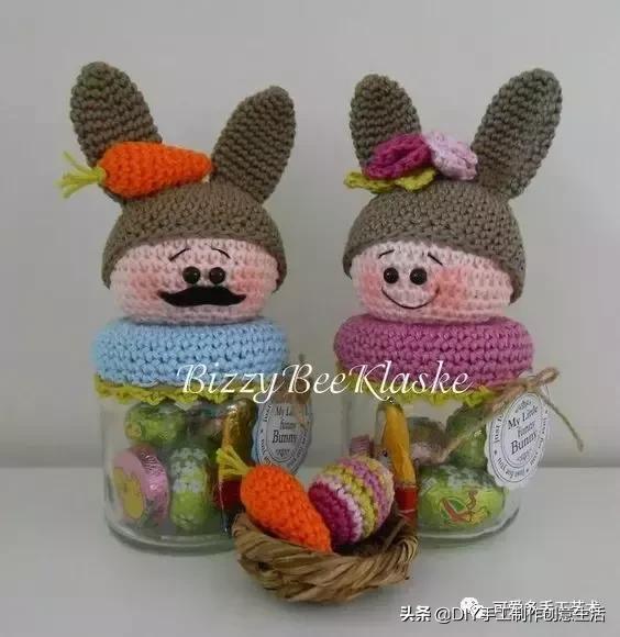 旧瓶子改花瓶套的钩法,旧玻璃瓶编织教程