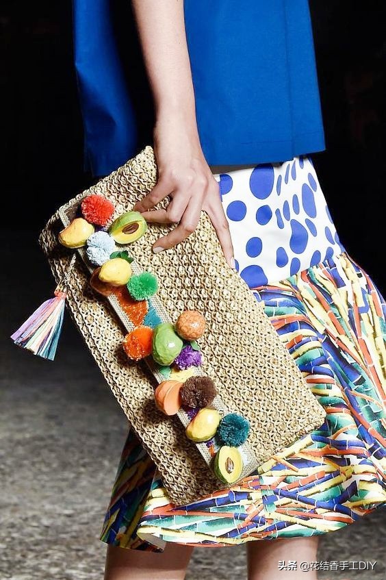 好看的毛线编织小包包,春天里的小包包