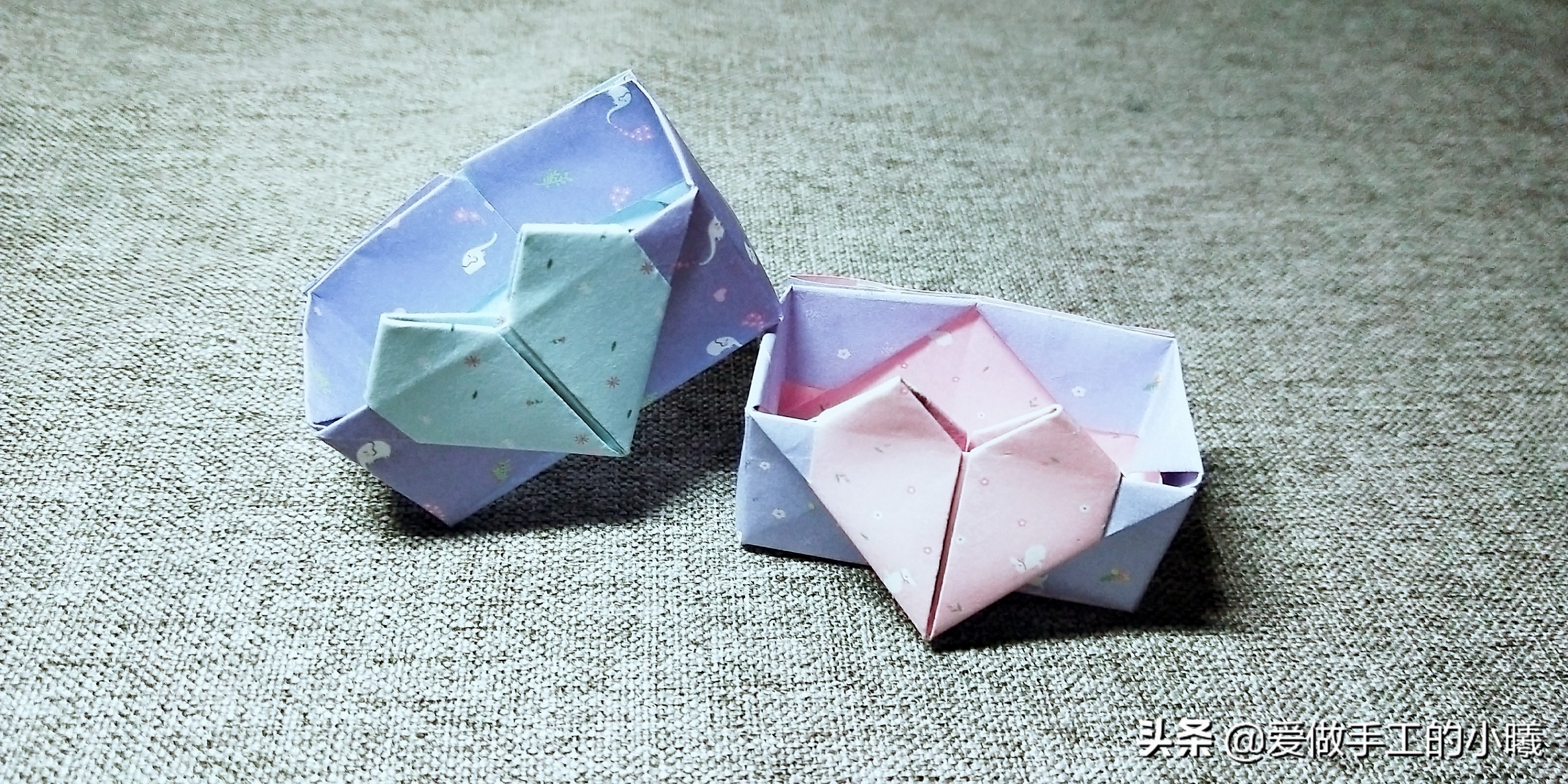 爱心形的收纳盒免打孔壁挂,爱心收纳盒教程有盖子麻绳