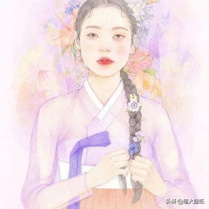 韩国高颜值小姐姐学了6年的绘画,却治愈了全网18万粉丝