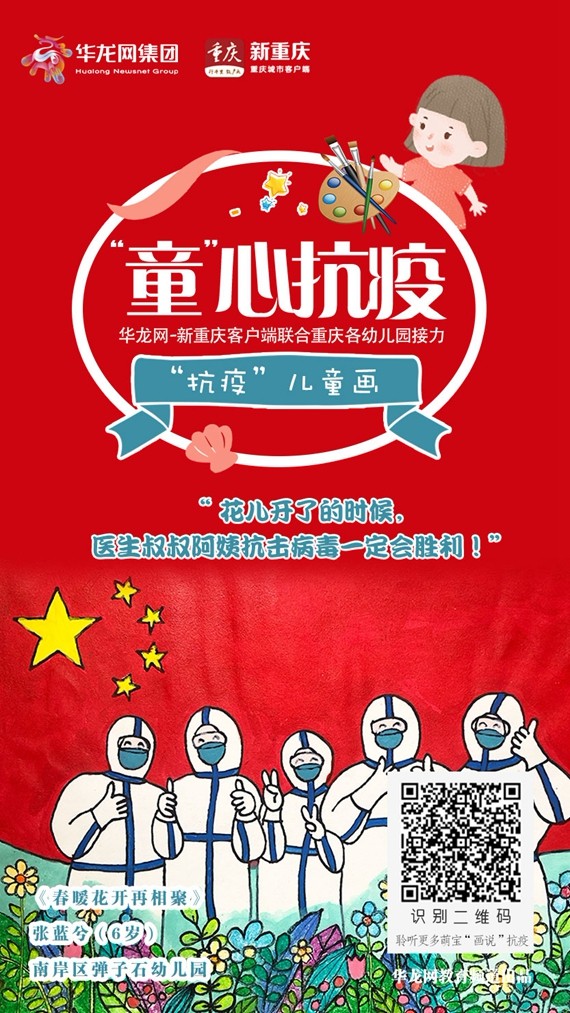 抗疫主题画幼儿园简单,童心童力共抗疫情绘画主题