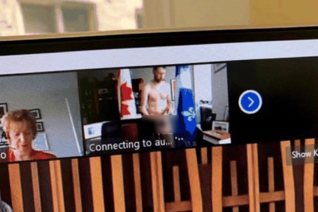 全裸出镜没几周后，加拿大一名议员又在视频会议上被拍到小便