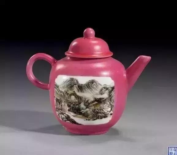 中国古漆器茶壶,古青花瓷茶壶