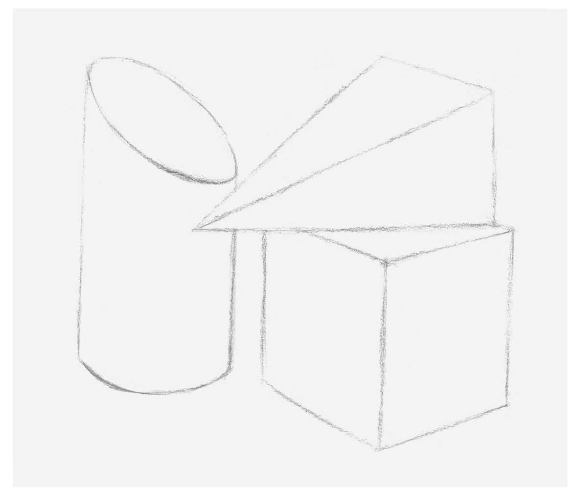 结构素描几何体教学长方形,16种素描基础几何体画法