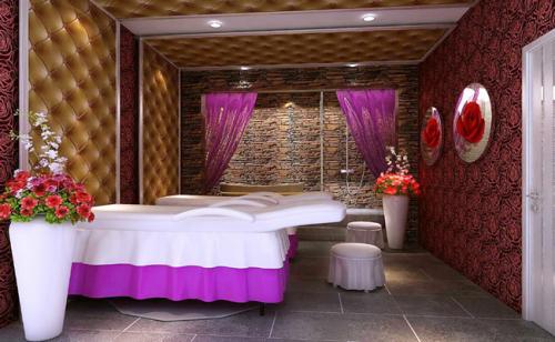 小型美容加盟店装修,50平米精致小型美容店装修