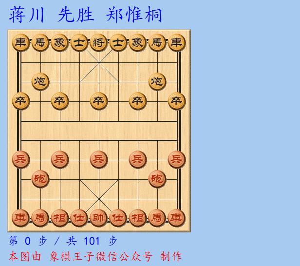 郑惟桐和蒋川2019冠军邀请赛,全国象棋快棋赛决赛蒋川胜郑惟桐
