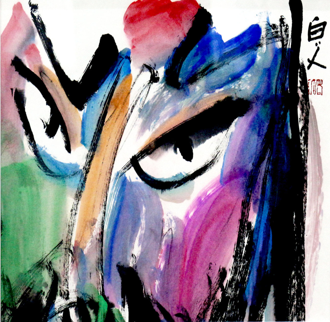 许固令：手绘脸谱画，画中蕴哲理