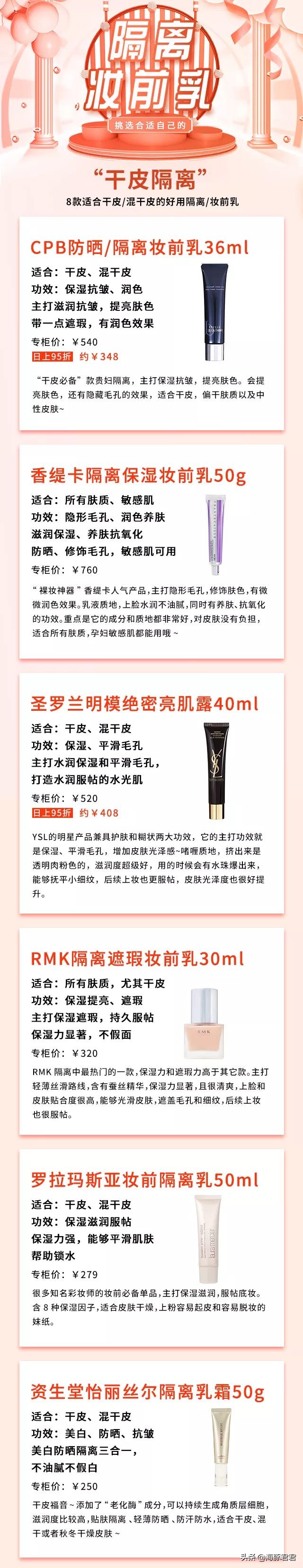 推荐爆款隔离霜,抖音网红隔离霜