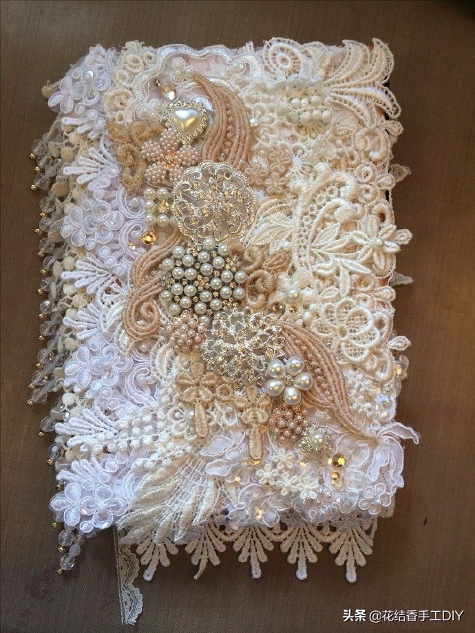 自制手帐本蕾丝花边,自制复古手帐蕾丝花边教程