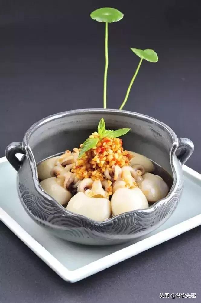 墨鱼仔造型菜,大点的墨鱼仔怎么做好吃