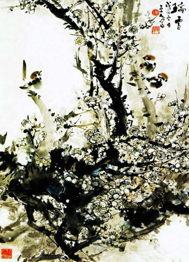 陈明谋国画作品欣赏,繁中手绘