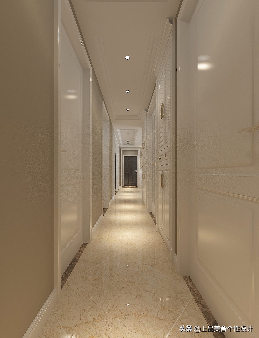 118平米美式风格，整面墙的电视柜大大提升了收纳空间