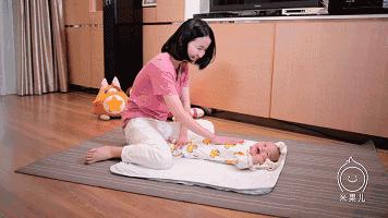 新生儿肚子按摩排气操0-3个月,宝宝肚子胀气抚触操